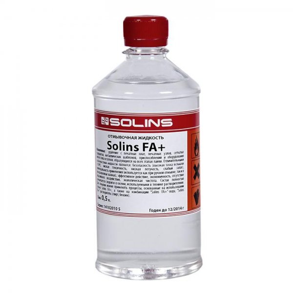 Отмывочная жидкость SOLINS FA+ 0,5л